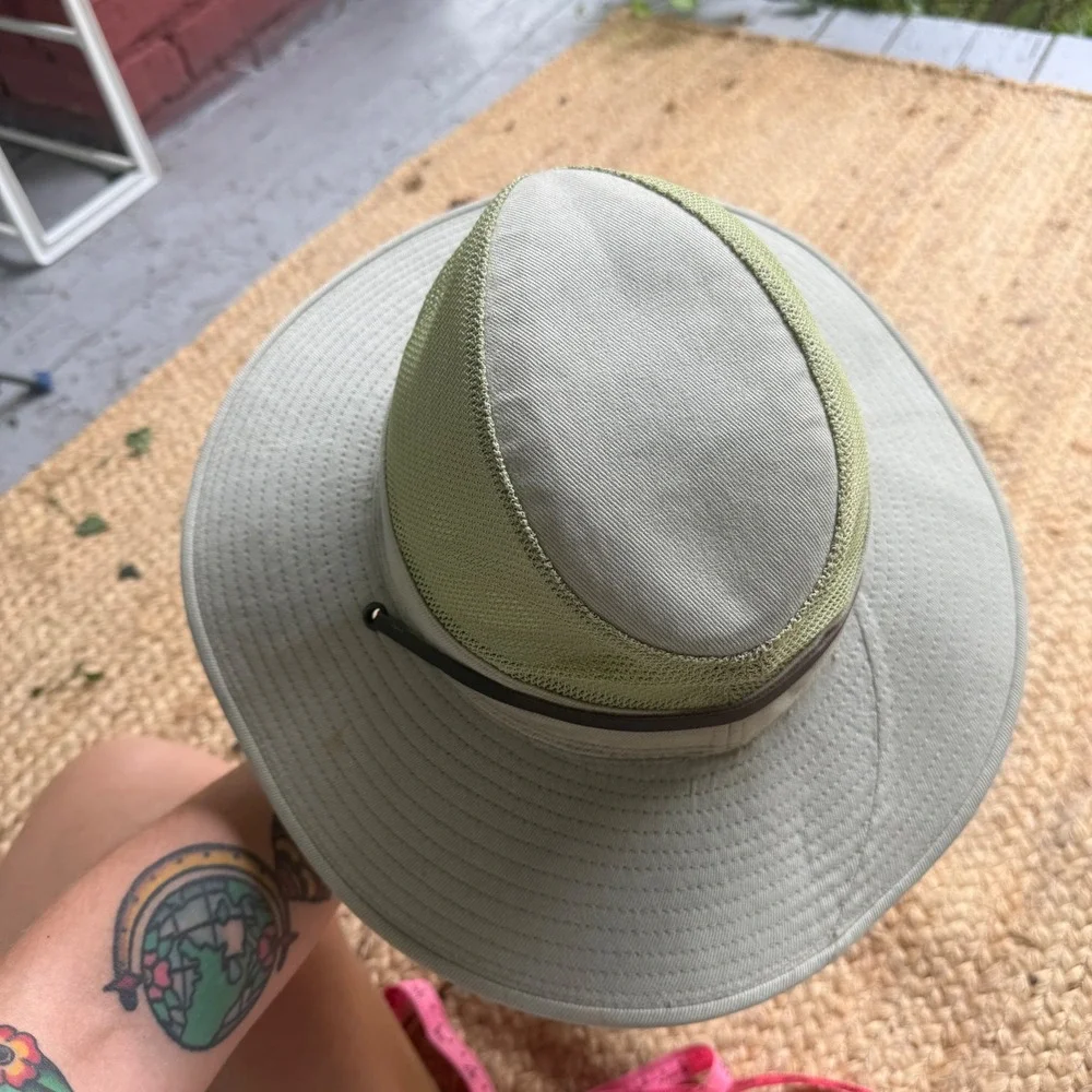 Rainforest Cafe Souvenir Safari Sun Hat Mesh Crown Cotton Sage Green Small